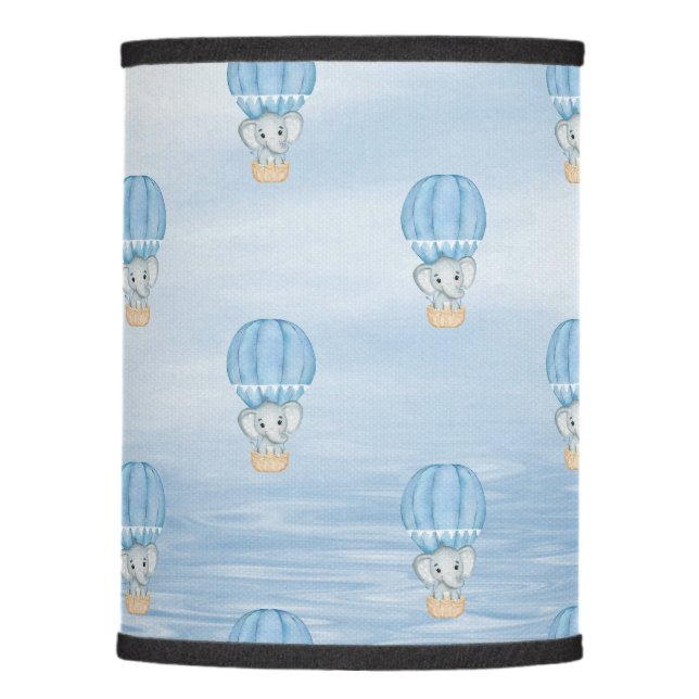 Blue Elephant Hot Air Balloon Lamp Shade (Front)