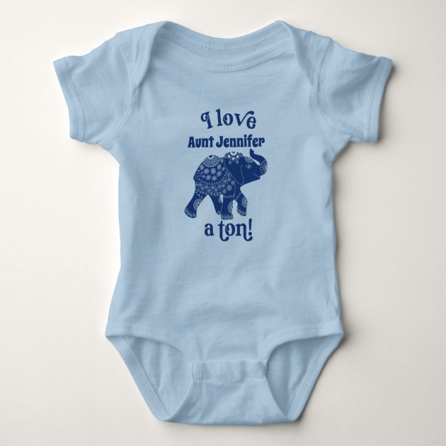 Personalised Name Elephant Bodysuit Printed Customised Toddlers Babies Pink Top