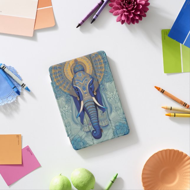 Blue Elephant iPad Air Cover (In Situ)