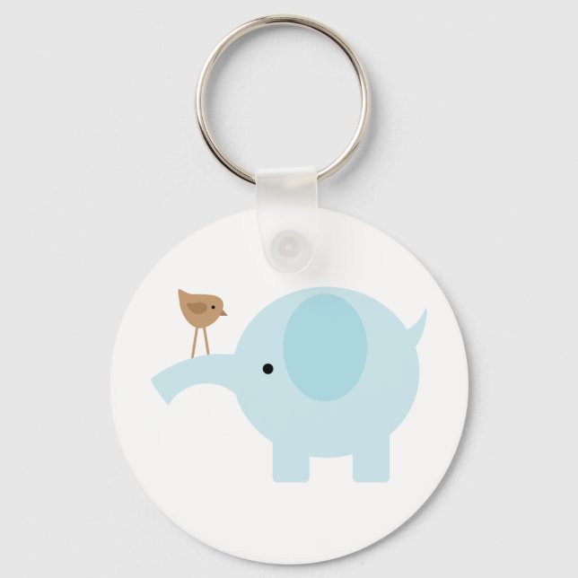 Blue Elephant Keychain (Front)