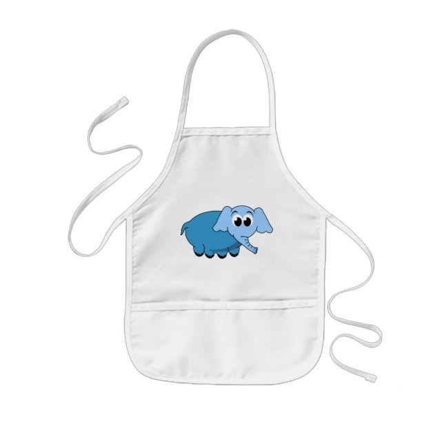 Blue Elephant Kid's apron (Front)
