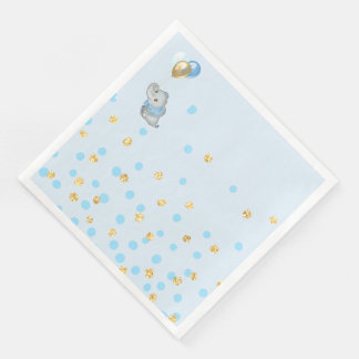 Blue Elephant Napkin Baby Shower