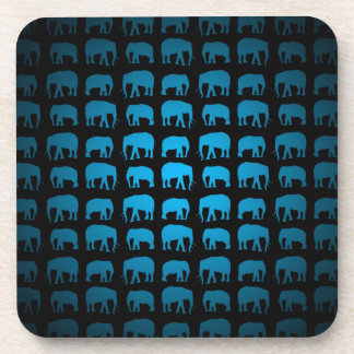 Blue Elephant Pattern Coaster