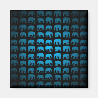 Blue Elephant Pattern Magnet