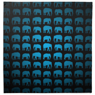 Blue Elephant Pattern Napkin