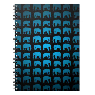 Blue Elephant Pattern Notebook