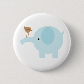 Blue Elephant Pinback Button