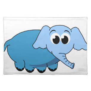 Blue Elephant Placemat