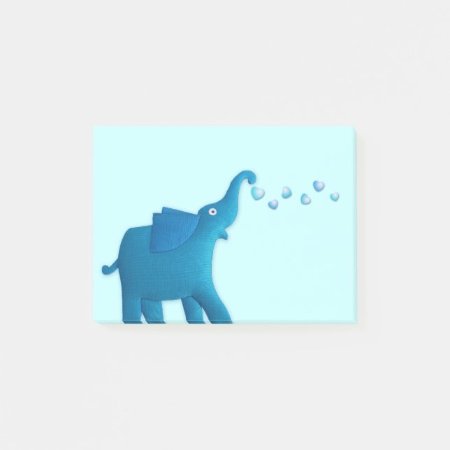 blue elephant post-it notes (Front)