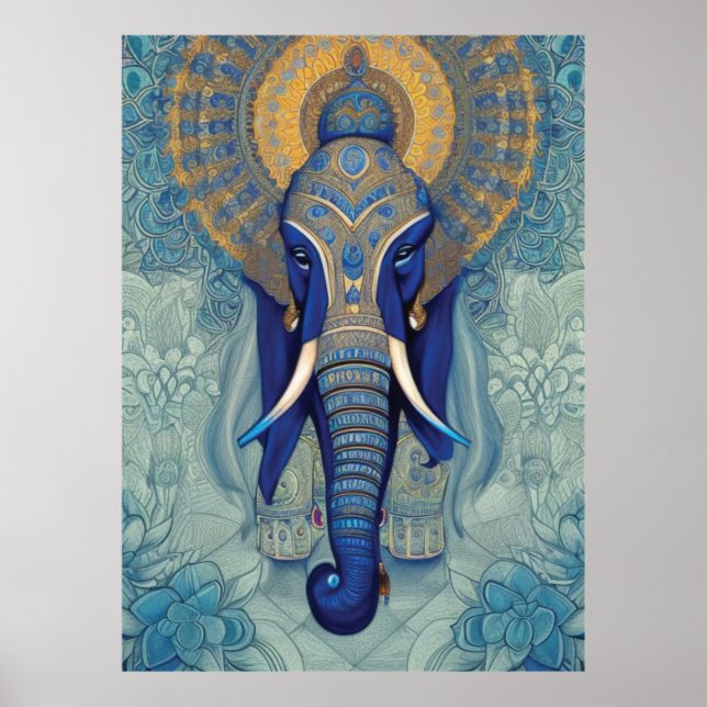Blue Elephant Poster (Front)
