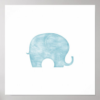 Blue Elephant Poster