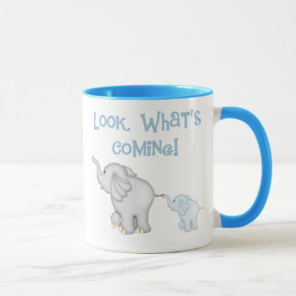 Blue Elephant Pregnancy Mug