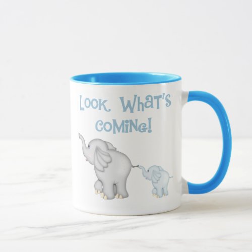 Blue Elephant Pregnancy Mug