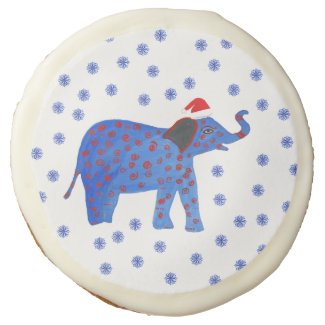 Blue Elephant Snowflakes