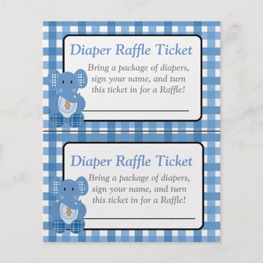 Blue Elephant Themed Boy Baby Shower Games Flyer Zazzle Com