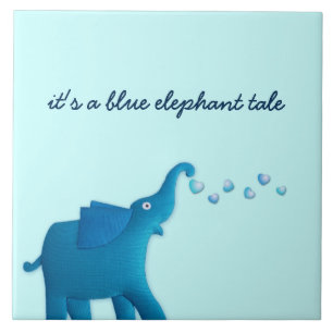 blue elephant tile