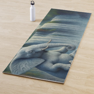 Blue Elephant  Yoga Mat