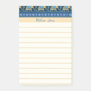 Blue elephants personalized  post-it notes