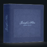 Blue embossed Floral Design Suede Leather Look 3 Ring Binder<br><div class="desc">Elegant blue vintage floral design,  suede embossed leather look. This is an image of leather,  not actual or fake,  and the embossed look is digital. Other color combinations are available; any colors can be requested by contacting me on Zazzle.</div>