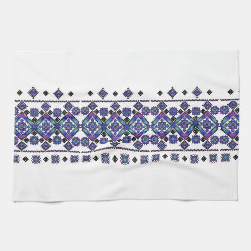 Blue Embroidery Kitchen Towel