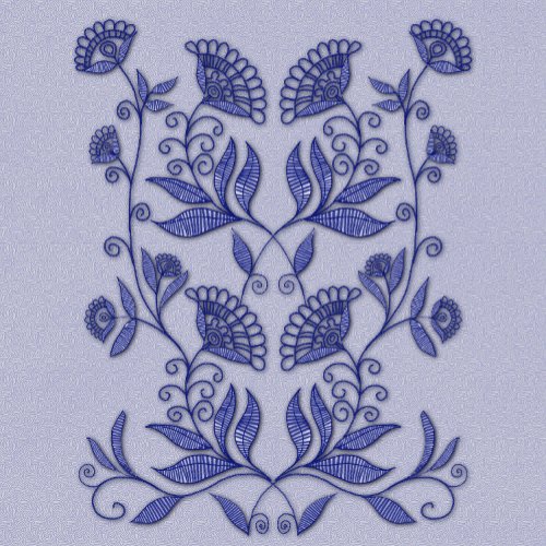 Blue embroidery  notebook