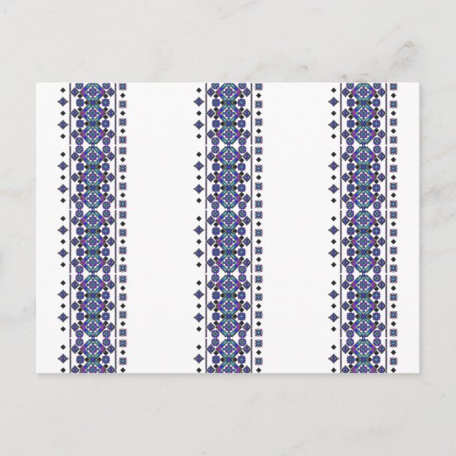 Blue Embroidery Postcard (Front)