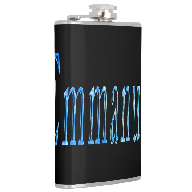 Blue Emmanuel Name,  Flask (Right)