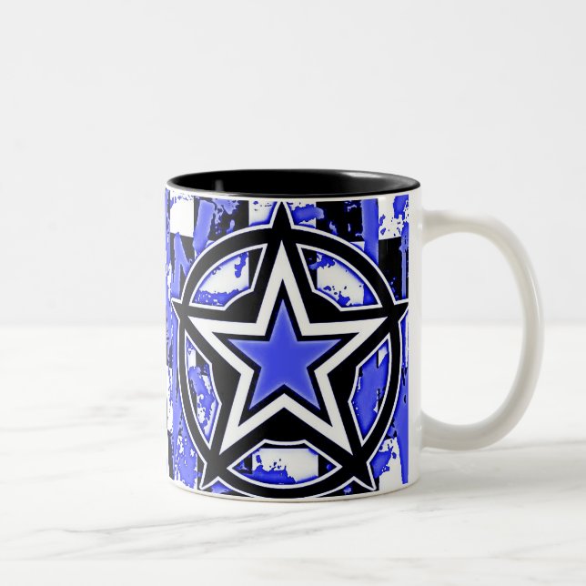 Blue Emo Star Coffee Mug (Right)
