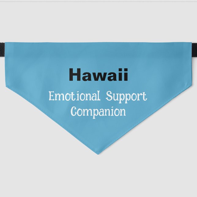 Blue Emotional Support Companion Pet Bandana Collar (Front)