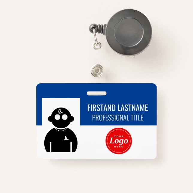 Blue Employee Badge (Front with Retractable)