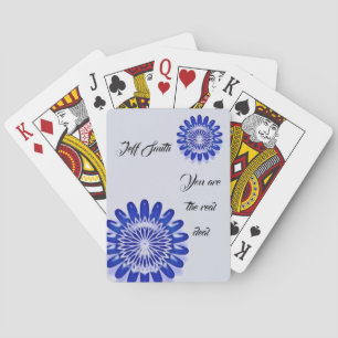 Blue Employee Recognition Appreciation Thank You Poker Cards