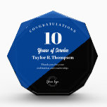 Blue Employee years of service recognition logo Ac Acrylic Award<br><div class="desc">Show your employees how much you value their dedication and loyalty with our Custom Employee Years of Service Recognition Logo Acrylic Award. This elegant trophy-style acrylic block serves as a timeless symbol of appreciation and allows you to personalize it with the employee's name, years of service, and a special message....</div>