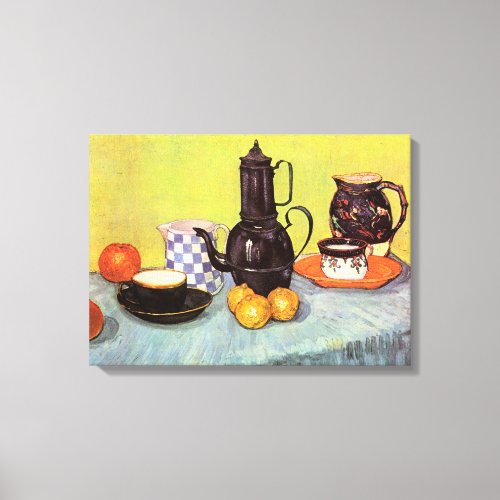 Blue Enamel Coffeepot by Vincent van Gogh Canvas Print