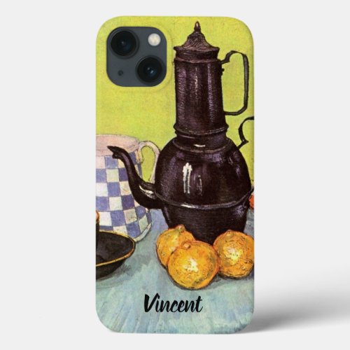 Blue Enamel Coffeepot by Vincent van Gogh iPhone 13 Case