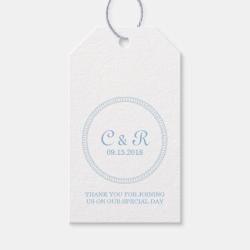 Blue Encircled Round Gift Tags