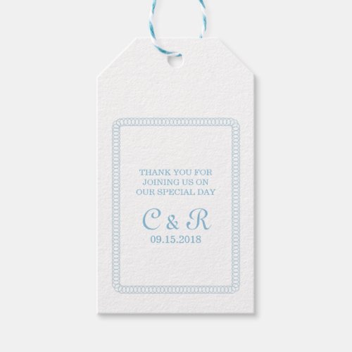 Blue Encircled Rounded Gift Tags