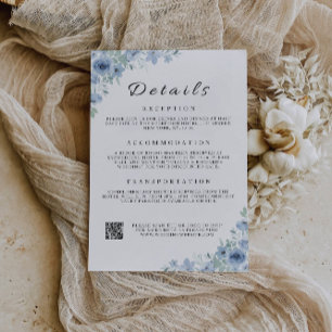 Blue Enclosure Card-The Details Wedding Invitation