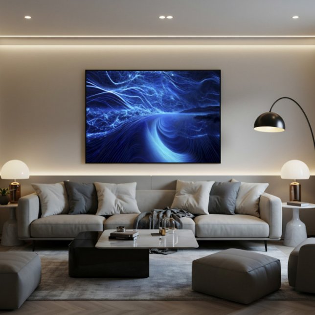 Blue Energy Flow Canvas Print (Creator Uploaded)
