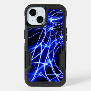 Blue Energy Lines, Fantasy Blue Flash iPhone 15 Case