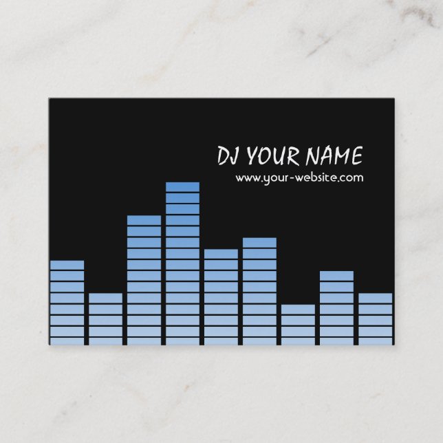 Blue Equalizer Business Card (Front)