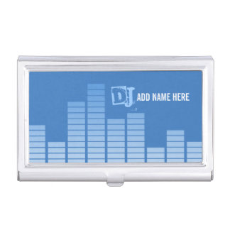 Blue Equalizer Case For Business Cards
