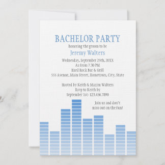 Blue Equalizer Invitation