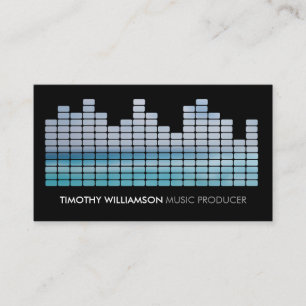 Blue Equalizer Musician, DJ, Band Business Card