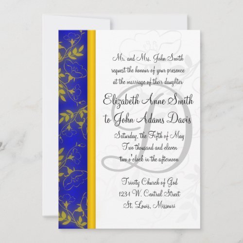 Blue Escape Wedding Invitation