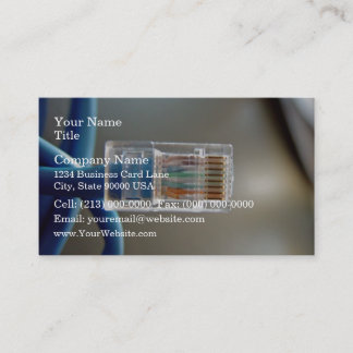Blue Ethernet CAT5 Cable Business Card