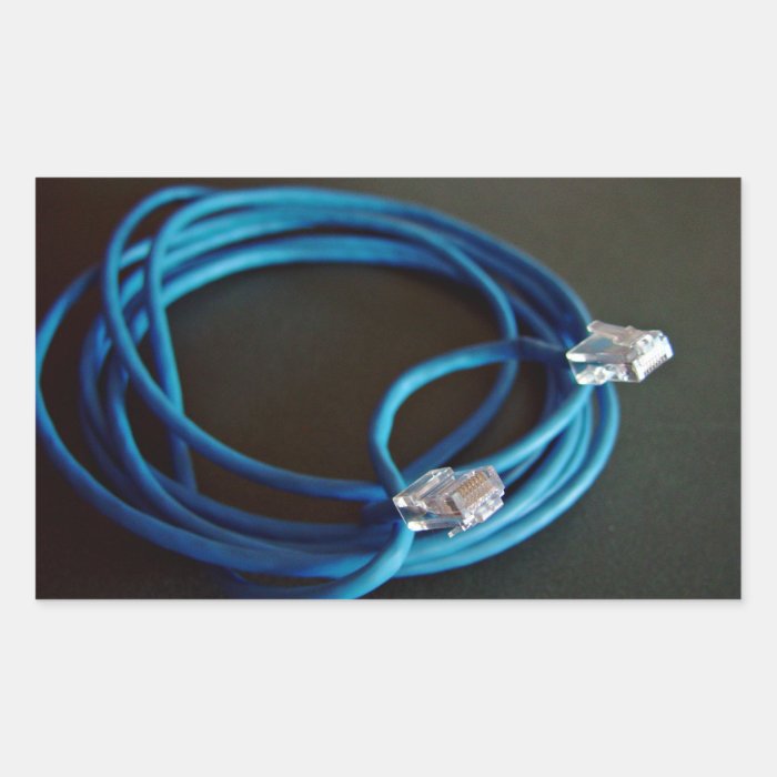 Blue Ethernet CAT5 Cable Stickers