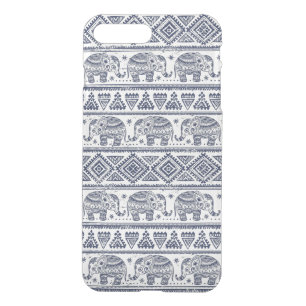 Blue Ethnic Elephant Pattern iPhone 8 Plus/7 Plus Case