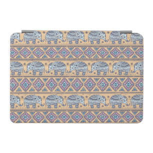 Blue Ethnic Elephant Tribal Pattern iPad Mini Cover