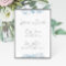 Blue Eucalyptus Wedding Signature Drinks Sign