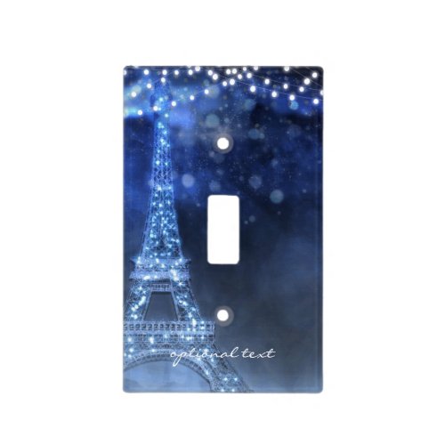 Blue Evening Enchanted Night in Paris Eiffel Tower Light Switch Cover